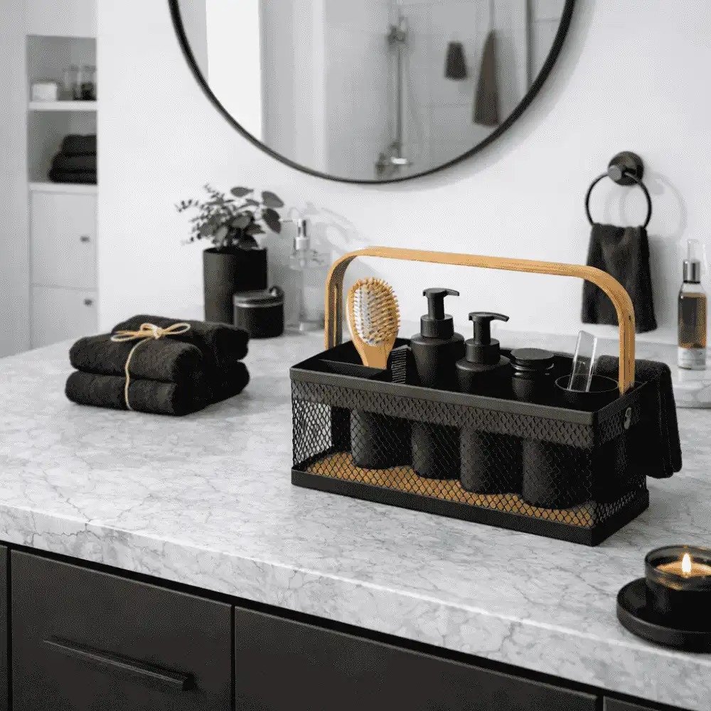 TK Storage Basket with Wood Handle – Multipurpose Organizer