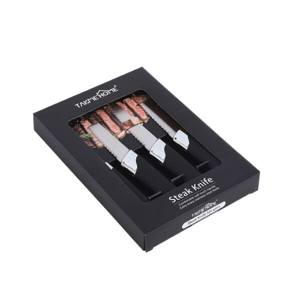 TK 4-Piece Steak Knife Set – Stainless Steel Blades with Soft-Touch Handle