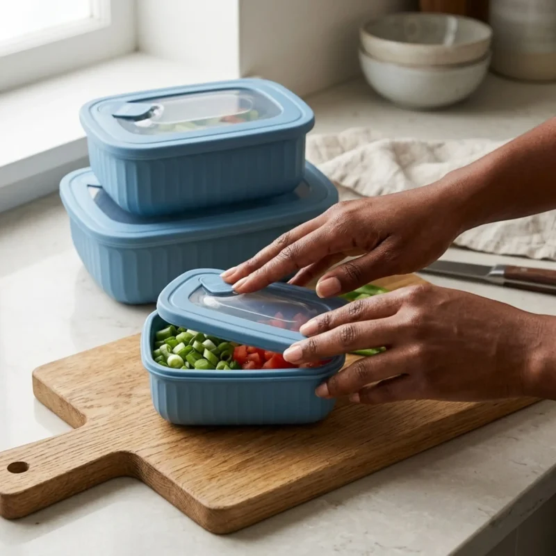TK Set of 3 Prep Lunch Boxes – Leakproof & Stackable