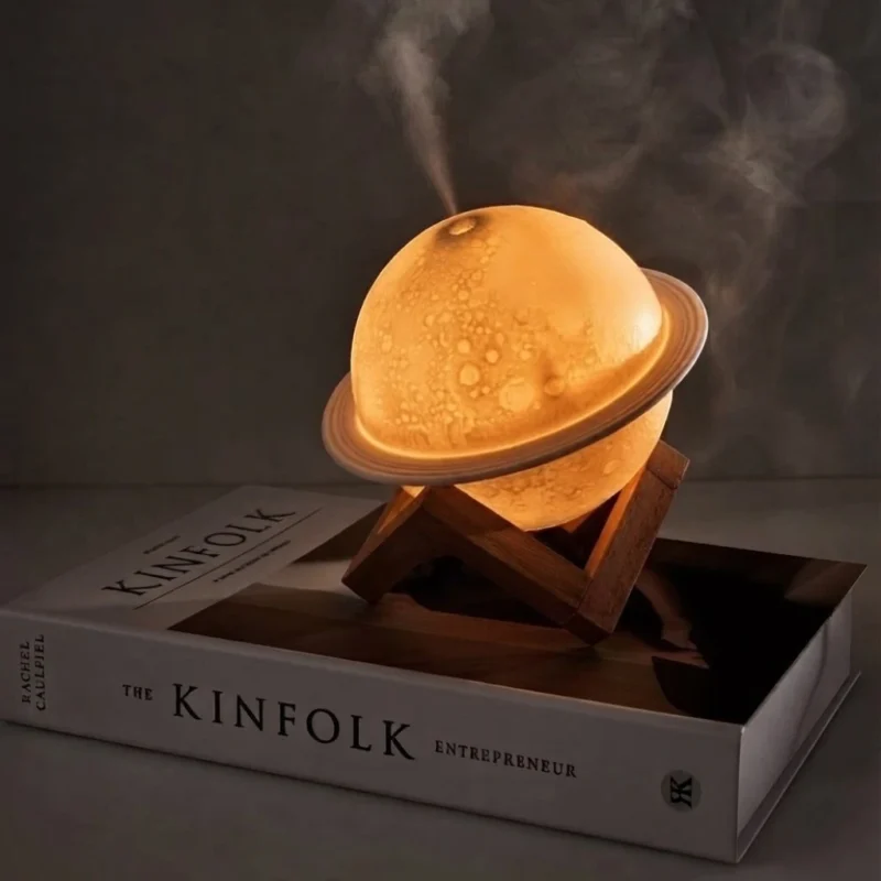 3D Moon Lamp Humidifier with LED Night Light