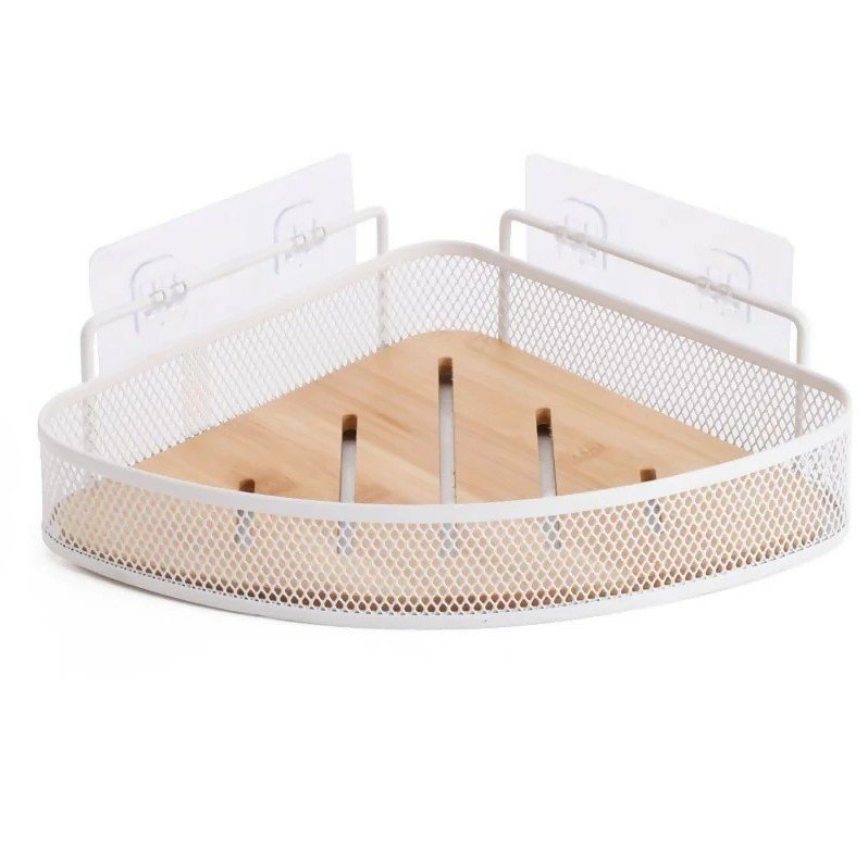 TK Wall-Mounted Mesh Shower Caddy – Adhesive Bathroom Organizer