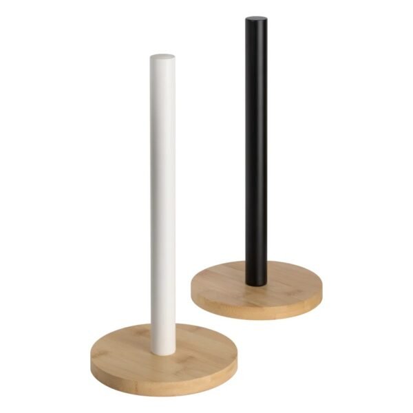 TK Bamboo Paper Towel Holder – Stainless Steel Kitchen Roll Stand