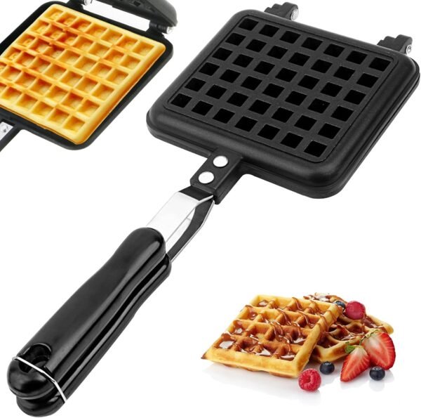 Non-Stick Aluminum Alloy Waffle Pan – Square Breakfast Pan
