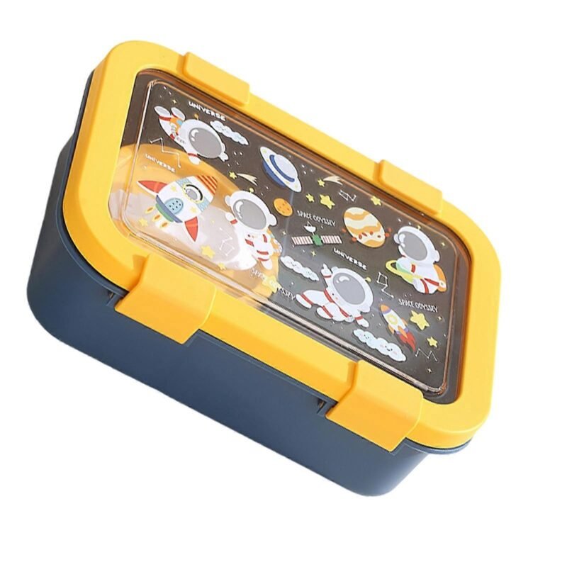 Bento Lunch Box with Small Bowl & Spork