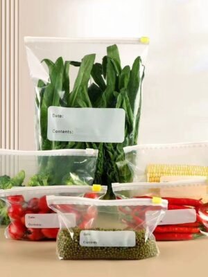 Multi-Piece Zip Lock Bags – Reusable Food Storage & Freezer Bags