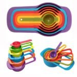 6pc Measuring Cups & Spoons Set – Colorful Stackable Kitchen Tool