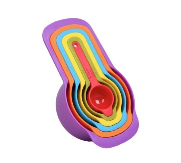6pc Measuring Cups & Spoons Set – Colorful Stackable Kitchen Tool