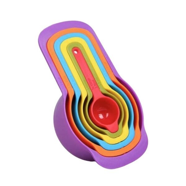 6pc Measuring Cups & Spoons Set – Colorful Stackable Kitchen Tool