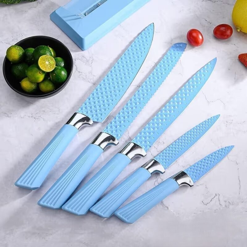 5-Piece Kitchen Knife Set with Acrylic Stand