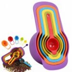 6pc Measuring Cups & Spoons Set – Colorful Stackable Kitchen Tool