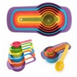 6pc Measuring Cups & Spoons Set – Colorful Stackable Kitchen Tool