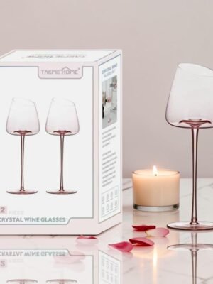 TK Sakura Pink Slatted Rim Wine Glass