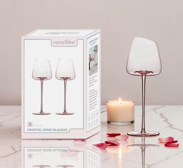 TK Sakura Pink Slatted Rim Wine Glass