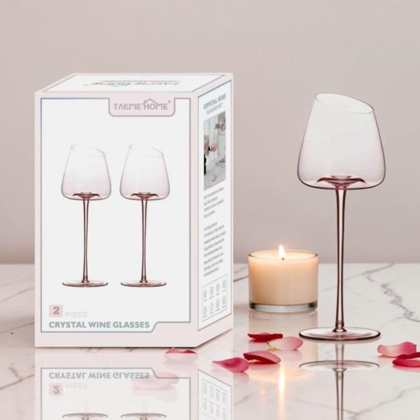 TK Sakura Pink Slatted Rim Wine Glass