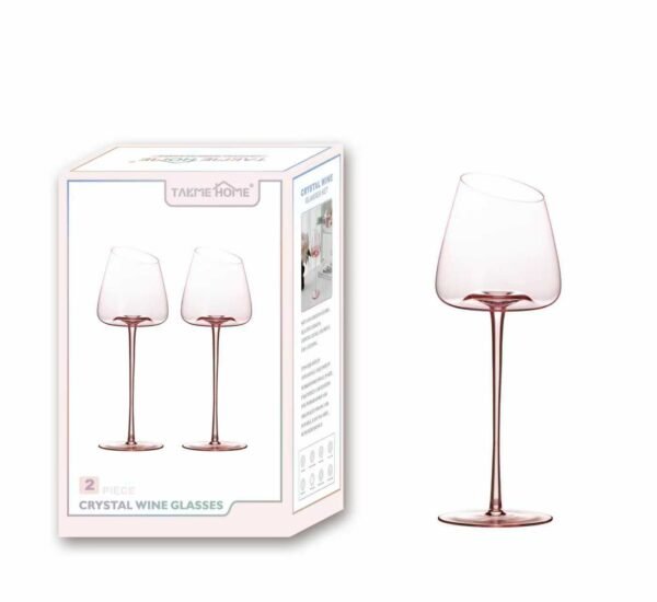 TK Sakura Pink Slatted Rim Wine Glass