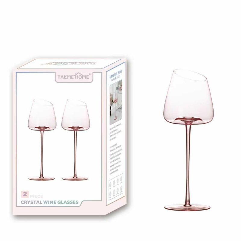 TK Sakura Pink Slatted Rim Wine Glass