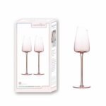 TK Slanted Rim Champagne Flutes – Set of 2 Crystal Glassware