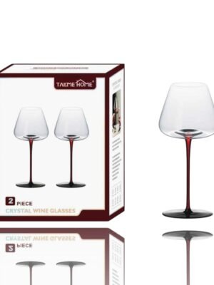 TK Wide Bowl Wine Glass – Set of 2 Modern Design