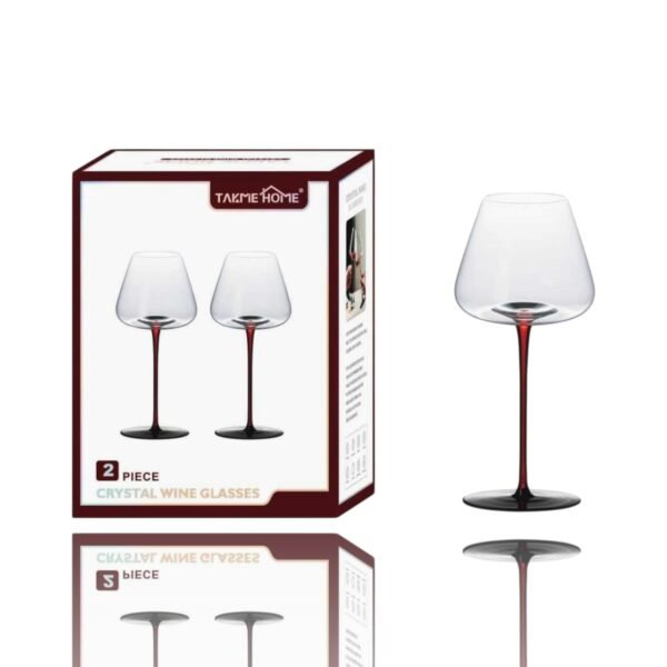 TK Wide Bowl Wine Glass – Set of 2 Modern Design