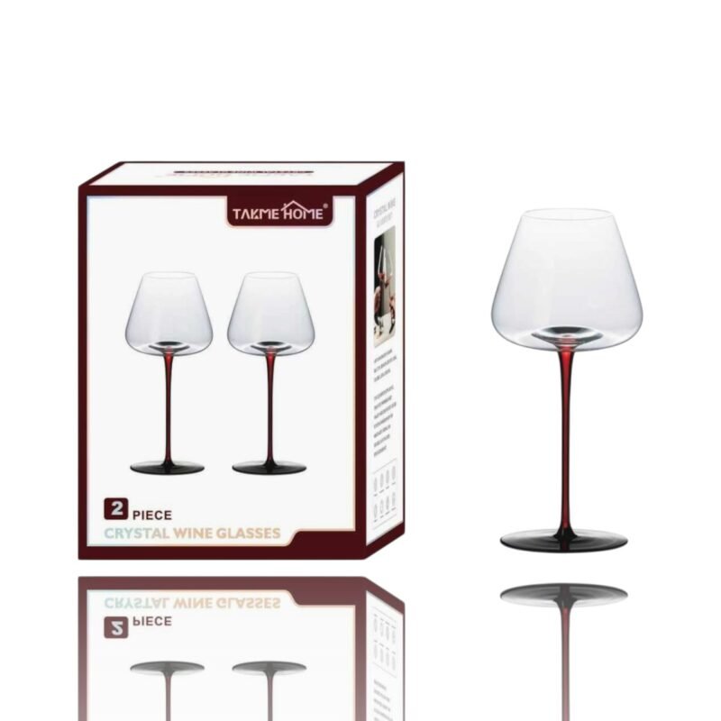 TK Wide Bowl Wine Glass – Set of 2 Modern Design