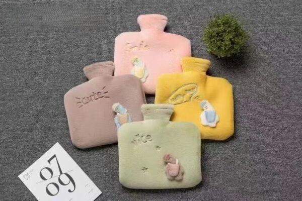 Plush Hot Water Bottle 1.5L Cute Embroidered