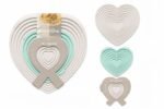 TK 3-Piece Silicone Heart Trivet Set