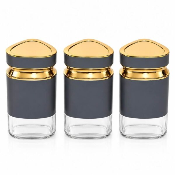 Decorative Glass Canister Set 3 Piece
