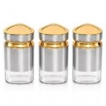 Decorative Glass Canister Set 3 Piece