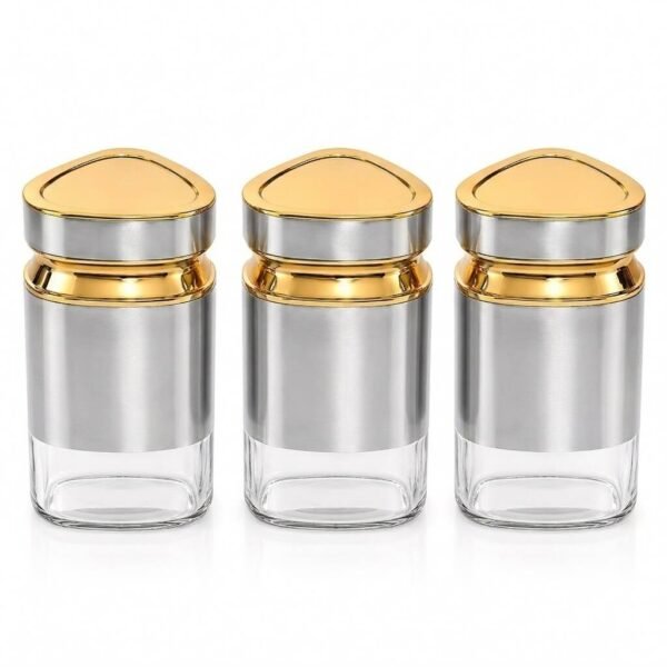 Decorative Glass Canister Set 3 Piece