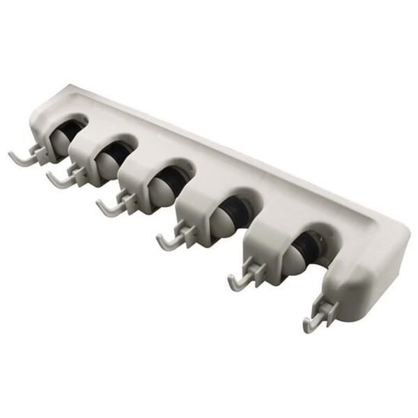 TK Wall Mounted Broom Holder 5 Position Organizer