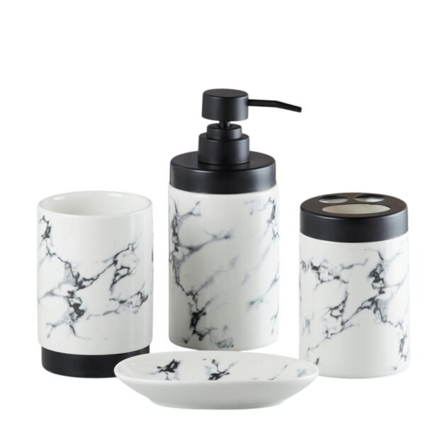 4 Piece Ceramic Bathroom Countertop Set