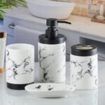 4 Piece Ceramic Bathroom Countertop Set