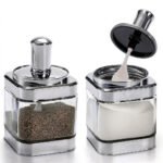 Multi-Purpose Glass Condiment Jar with Spoon