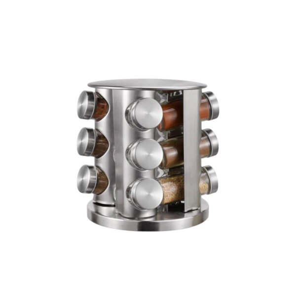 Countertop Spice Carousel with Glass Jars