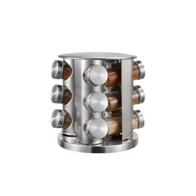 Countertop Spice Carousel with Glass Jars