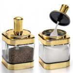 Multi-Purpose Glass Condiment Jar with Spoon