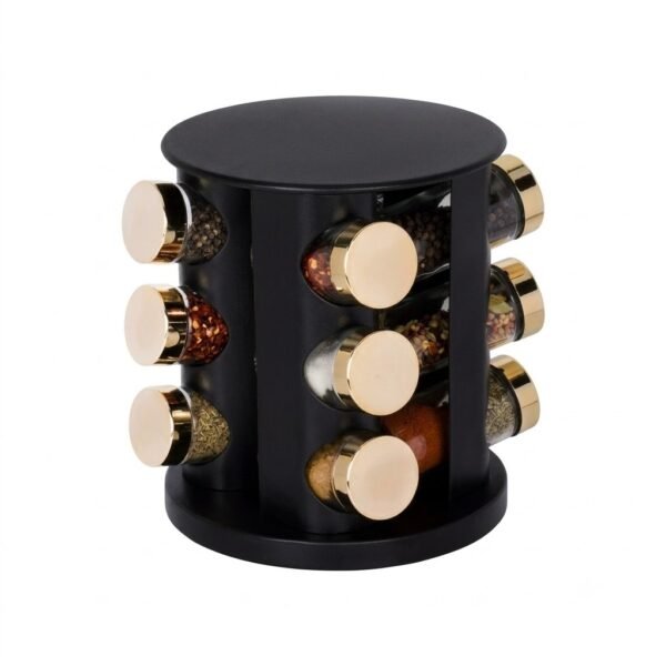 Countertop Spice Carousel with Glass Jars