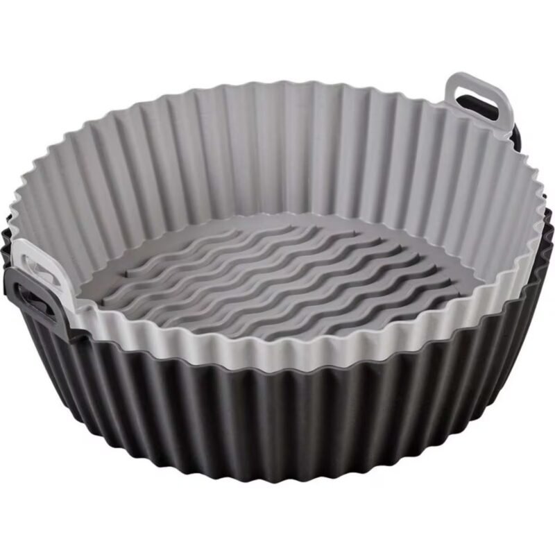 TK Round Silicone Air Fryer Basket 22cm – Non-Stick