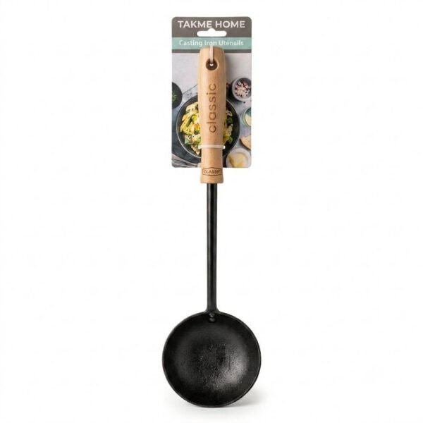TK Cast Iron Kitchen Utensils with Wooden Handle