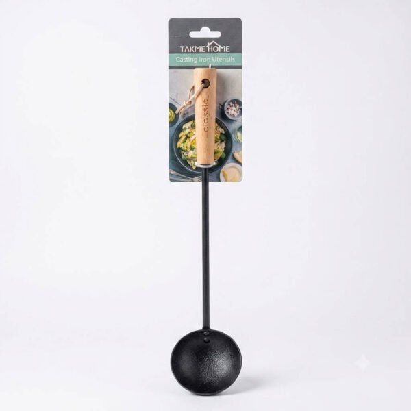 TK Cast Iron Kitchen Utensils with Wooden Handle