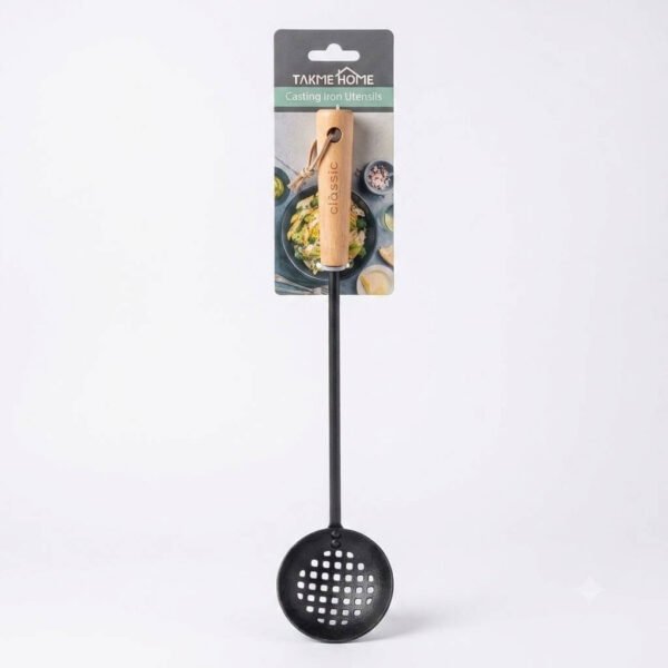 TK Cast Iron Kitchen Utensils with Wooden Handle