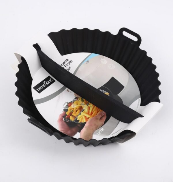 TK Silicone Air Fryer Divider Tray – Round Dual Compartment Non-Stick