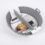 TK Silicone Air Fryer Divider Tray – Round Dual Compartment Non-Stick