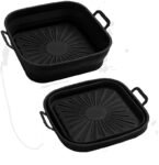 TK Collapsible Square Silicone Air Fryer Basket Liner