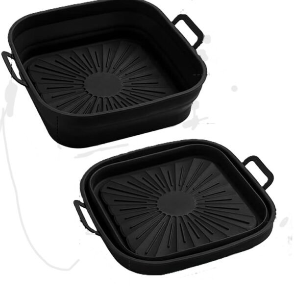 TK Silicone Air Fryer Liner – Collapsible Design Open View