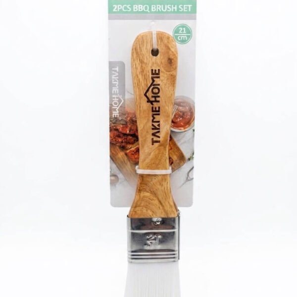 TK Stainless Steel BBQ Tools with Wooden Handle
