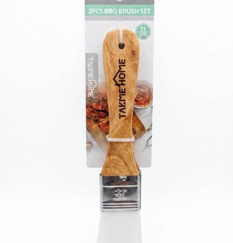 TK Stainless Steel BBQ Tools with Wooden Handle