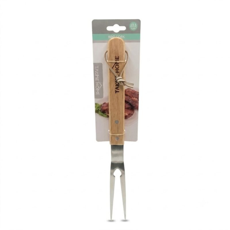 TK Stainless Steel BBQ Tools with Wooden Handle