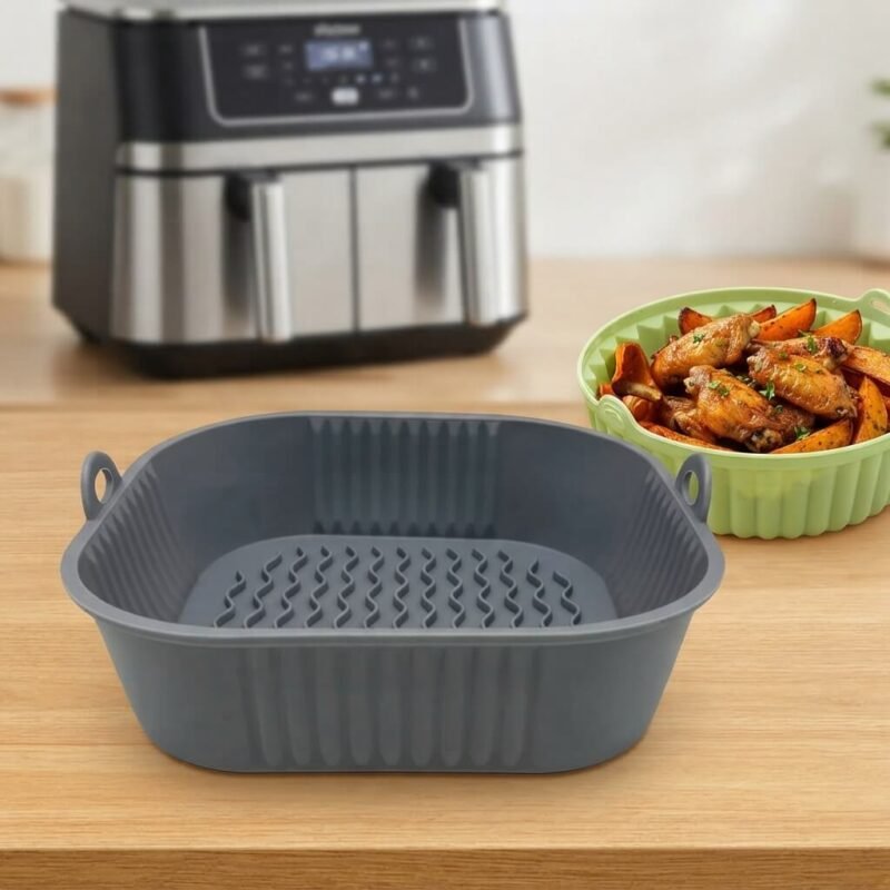TK Silicone Air Fryer Basket – 21cm Non-Stick Anti-Skid 230°C