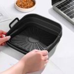 TK Collapsible Square Silicone Air Fryer Basket Liner